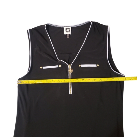 Anne Klein Women's‎ Black A-Line Collar Sporty Sheath Dress Size 10 - Picture 3 of 7